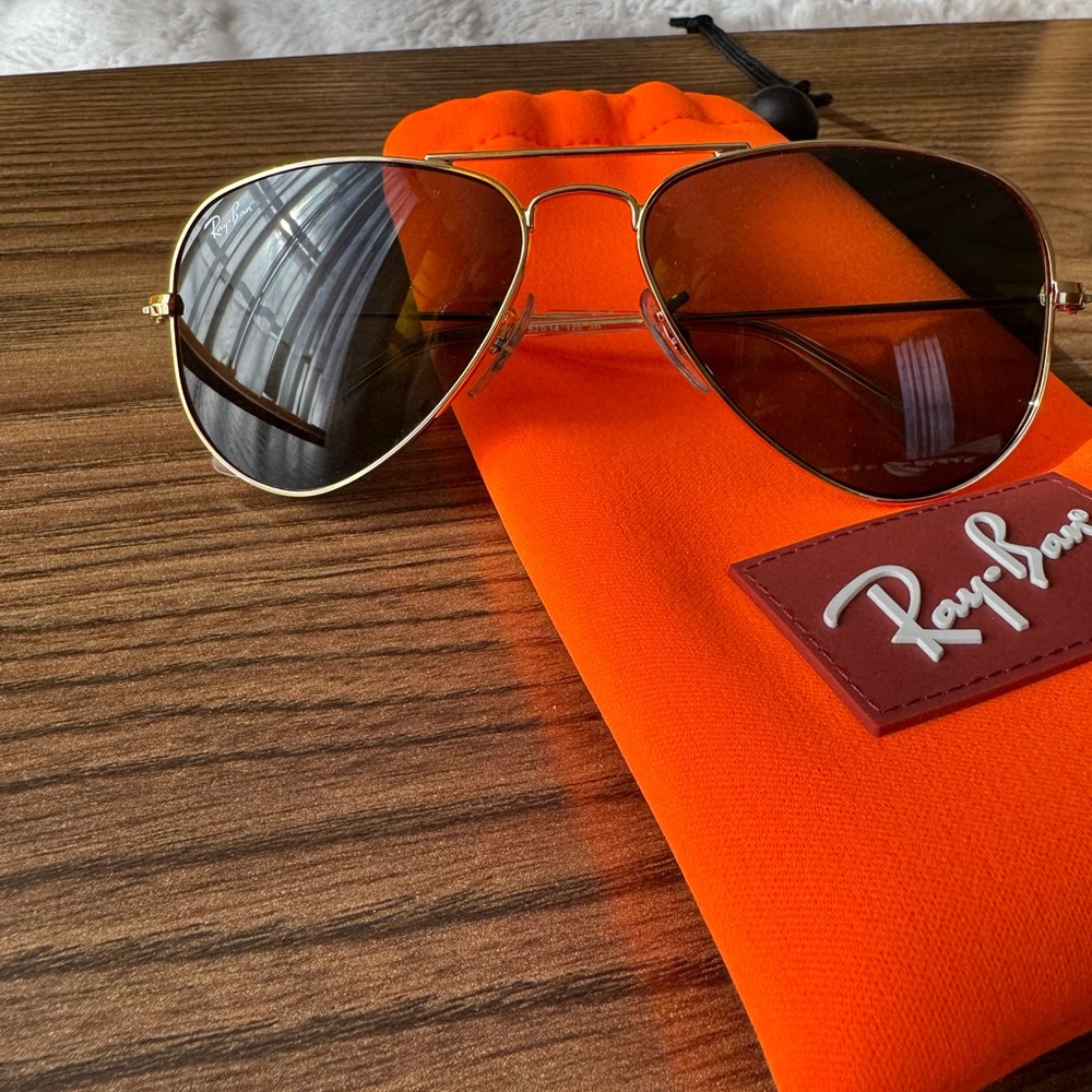 Ray Ban Junior Aviators 5106 Arista Dark green/Gold NWT - Picture 1 of 15